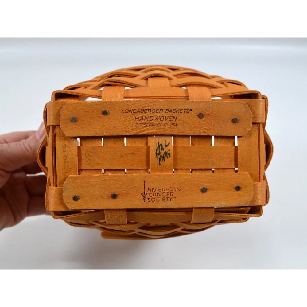 Longaberger 1999 Small Oval Basket‎ w/ Single Stationary Handle 6
